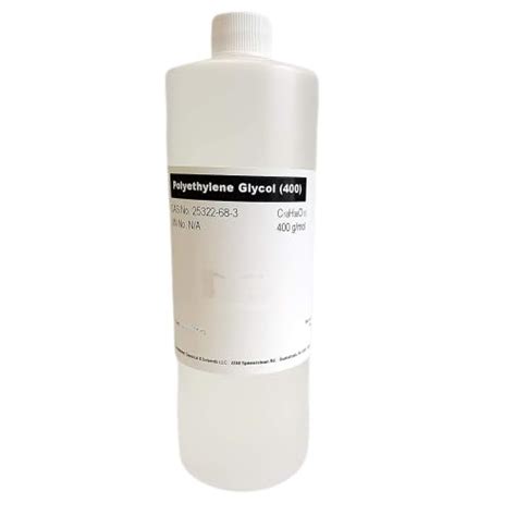 Polyethylene Glycol 400 (PEG 400) 500ml Poly Bottle : Amazon.in ...