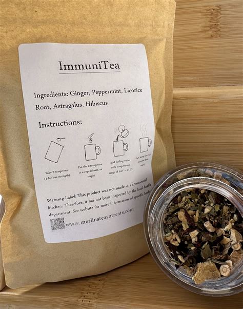 Immunitea - Organic Peppermint Ginger All Natural Herbal Immune Support ...