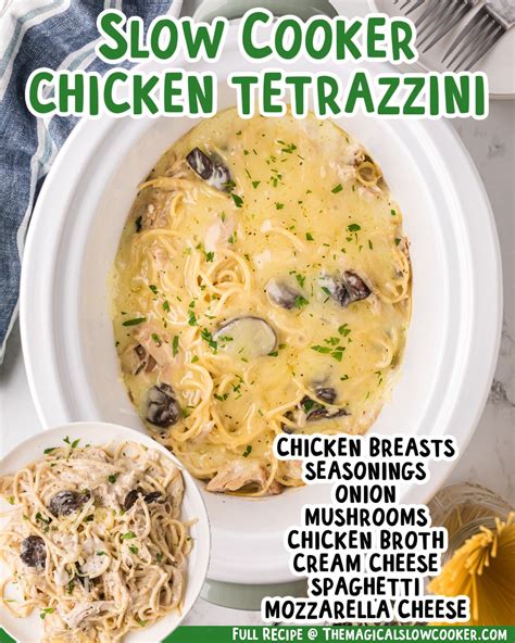 Slow Cooker Chicken Tetrazzini