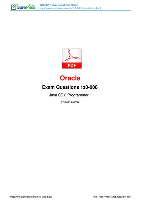 Oracle - surepassexam/1z0-808-exam-dumps.html Oracle Exam Questions 1z0 ...