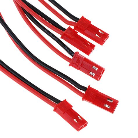 5 Pieces JST 2-Pin Male to Female Connector Plug Wire Cable Adapter Ha ...