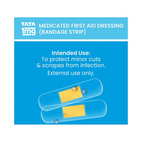 Combo Pack of Tata 1mg Medicated First Aid Dressing - Washproof ...