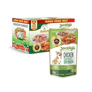 Jer High Chicken and Vegetable in Gravy Pouch, 120 GM (Pack of 12 ...