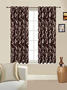 Buy SANAAYA Set of 2 WINDOW Eyelet Curtain 4FEET*5FEET, 48 INCH *60 ...