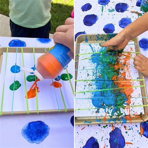 Rubber Band Painting - Epic Preschool Process Art - Friends Art Lab