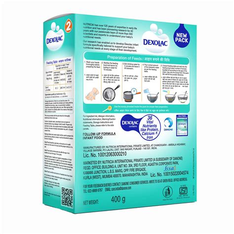 Dexolac Follow-Up Formula Stage 2 Powder (6-12 Months), 800 gm (2 x 400 ...