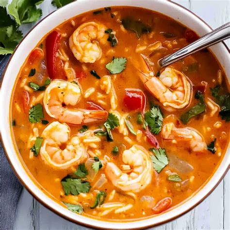 Thai Shrimp Coconut Curry Soup | Quick Homemade Recipe - Savoury Flavor