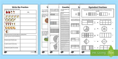 Fractions Home Learning - Activity Booklet - Year 3 - Twinkl