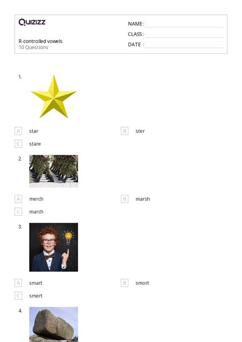 50+ R-Controlled Vowels worksheets for 2nd Class on Quizizz | Free ...
