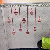 Asmi Collections PVC Wall Stickers Beautiful Hanging Diyas for Diwali ...