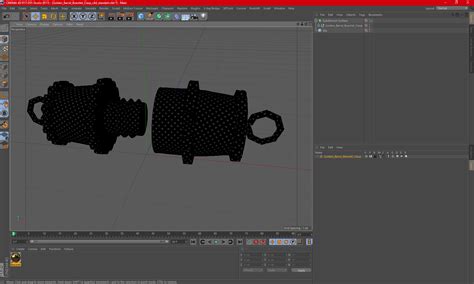 3D Golden Barrel Bracelet Clasp model | 3D Molier International