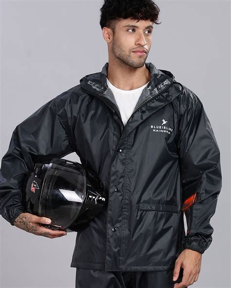 Performance Rain Jacket with Waterproof Mobile Pouch – Blue Island