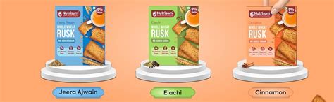 Nutrisum Premium Whole Wheat Rusk Cinnamon Flavour, High Fiber, Refined ...