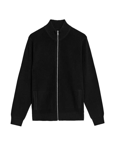 Buy Cotton Blend Funnel Neck Zip Up Jumper at Marks & Spencer