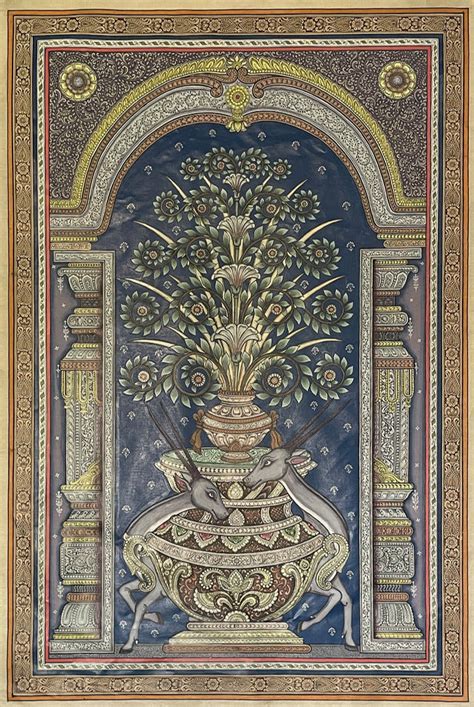Buy Flower Vase Pattachitra Paintings | Traditional Indian Wall Art