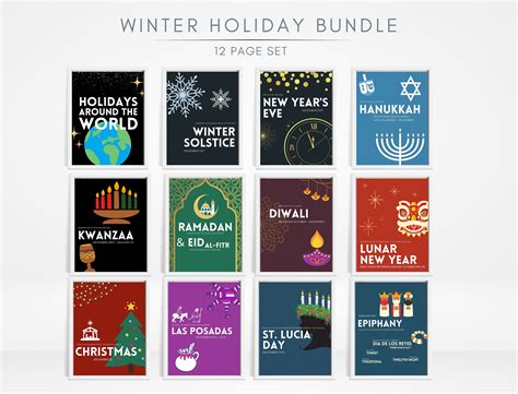 Holidays Around the World Printable/winter Holiday Bulletin Board Set ...