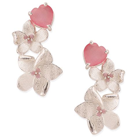 Love Paradise Floral Heart Earrings – VOYLLA