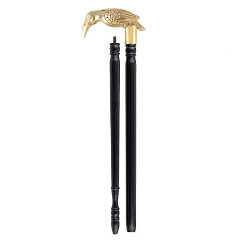 The Toucan Brass-Embellished Handcrafted Teak Wood Walking Stick Online ...