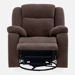 Avalon - Rocking & Rotating Single Seater Fabric Recliner In Dark Brow ...
