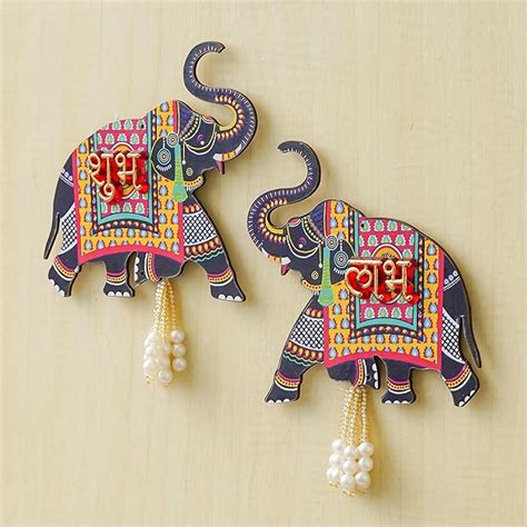 Buy Webelkart Premium Set of 2 with Shubh Labh Wall Hanging for Diwali ...