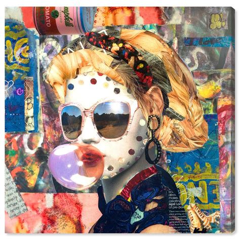 'Bubblegum' by Katy Hirschfeld Graphic Art Print on Canvas | Glam wall ...
