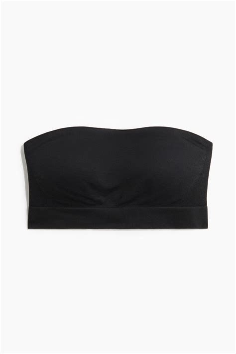 Seamless Padded bandeau bra - Black - Ladies | H&M IN