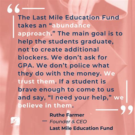 Since 2020, Last Mile has awarded nearly $6 million dollars in grants ...