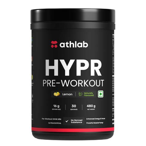 Athlab (by Nutrabay) HYPR Pre Workout | Naturally Flavoured & Sweetened ...