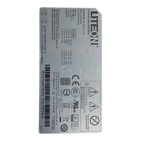 power supply for lenovo thinkstation p500 p700 650w ps-3651-1l 54y8908 ...