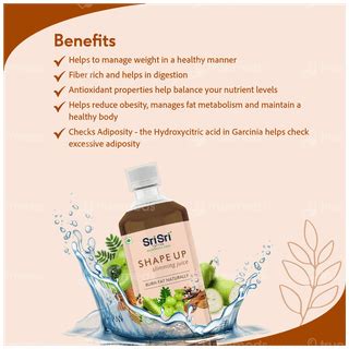 Sri Sri Tattva Shape Up Slimming Suger Free Juice 1000 Ml - Uses, Side ...
