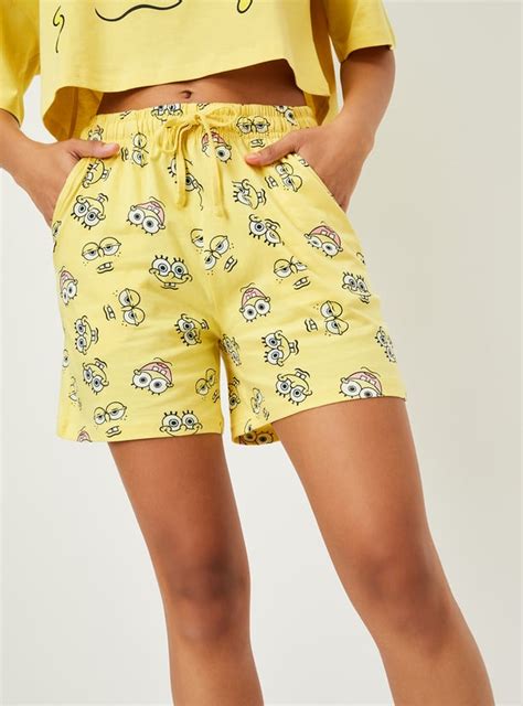 Buy Women SpongeBob Print Shorts Set Online at just Rs. 699.0 ...