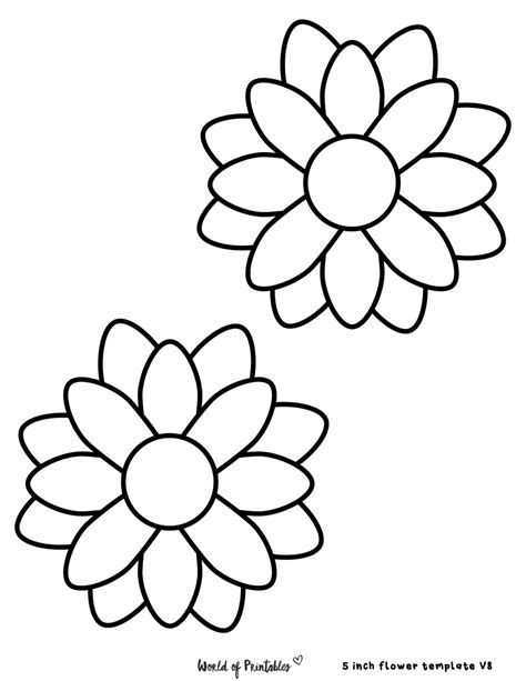 60 Free Flower Templates - World of Printables