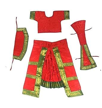 Buy CHRISLEY ENTERPRISES Red bharatnatyam costume for girls (4-6 years ...