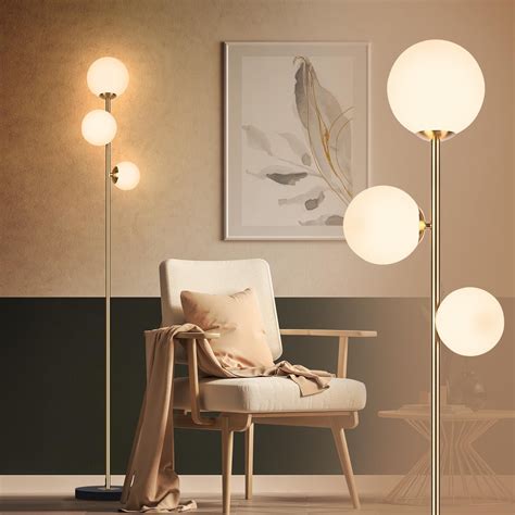 3 Globe Eclectic Floor Lamp - 3 Color Options Moderm Floor Lamps for ...