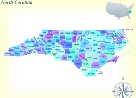 North Carolina Cities Map - Guide of the World