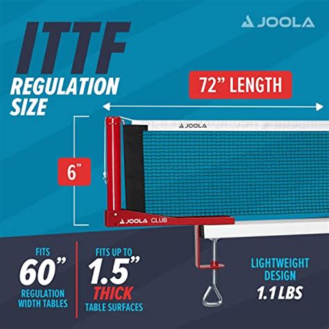 JOOLA Club Competition Table Tennis Net and Post Set - Portable and ...
