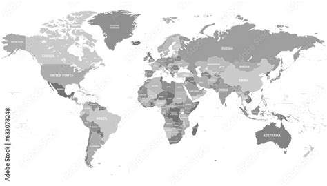 Detailed Labeled World Map 的图像结果