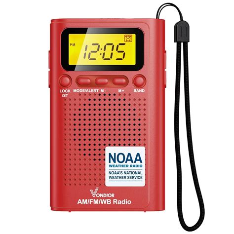 Vondior Portable NOAA Weather Radio, Battery Operated Emergency NOAA/AM ...