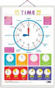 TIME Early Learning Educational Chart for Kids | 20"X30" inch |Non ...