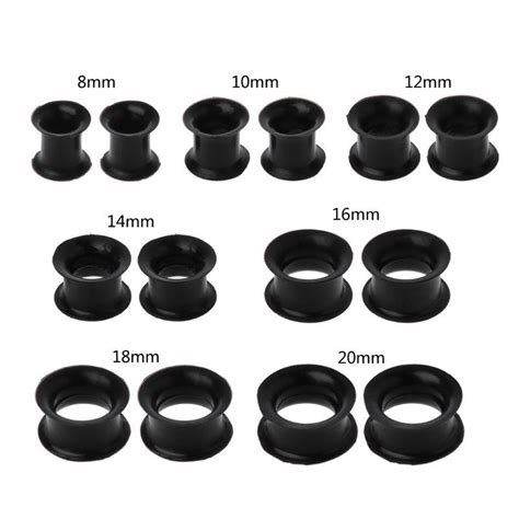 Silicone Gauges 0g 2-Pack Ultra Thin Silicone Ear Skin Tunnels - Soft ...