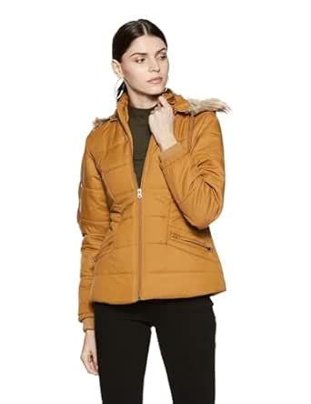 Buy Qube By Fort Collins Women's Jacket, BE170762, Mustard, L at Amazon.in