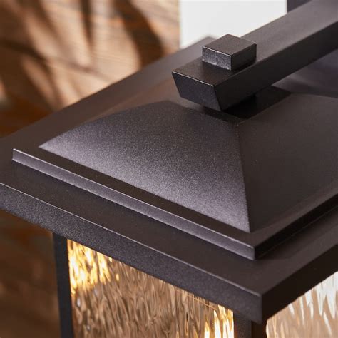 Kichler Capanna 1-Light 16-in H Black Outdoor Wall Light 49926BKT at ...