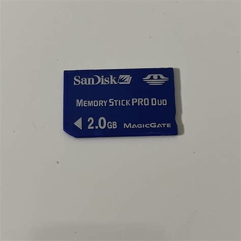 SanDisk Memory Stick Pro Duo 2 GB Blue MagicGate for Sony PSP - Retro Unit