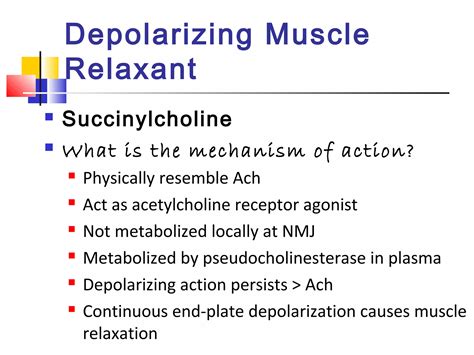 Muscle relaxant and reversal agents | PPT