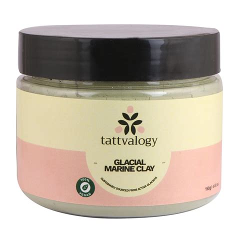 Tattvalogy Arctic Glacial Marine Green Clay Mask, 150g for radiant skin ...