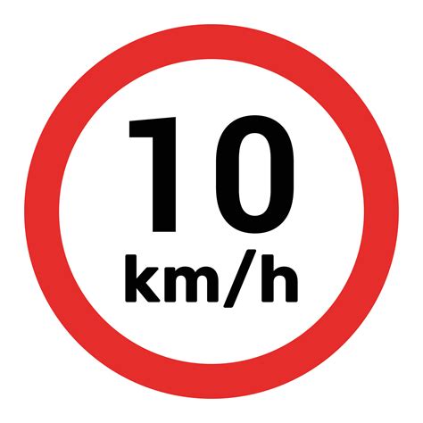 Speed limit sign 10 km h icon vector illustration 30718038 Vector Art ...