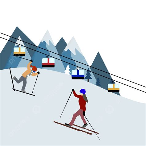 Ski Lift Mountain Clip Art