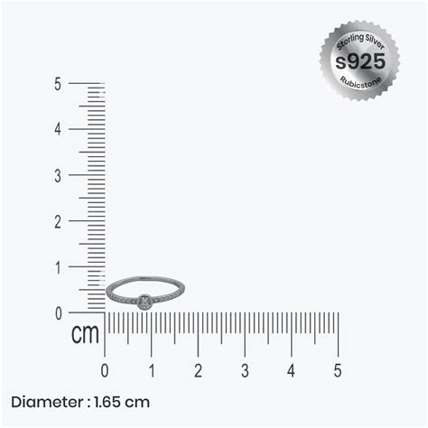Lustrous Glow Ring– Sterling Silver with Charm – Rubicstone