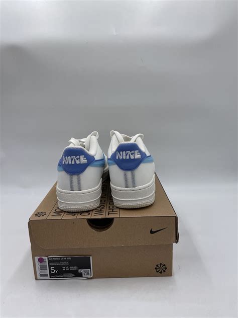 18317 - Nike Air Force 1 Low 82 Double Swoosh White Medium Blue (GS ...