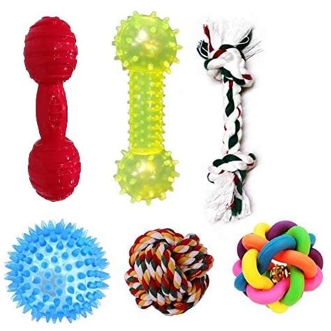 Buy PSK PET MART Squeaky Rope, Ball Chew Teether Toys for Dog, Puppy ...